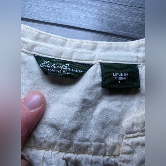 EUC Eddie Bauer Size Large Natural Fibers Warm Weather Lightweight Tops Bundle - Picture 4 of 13